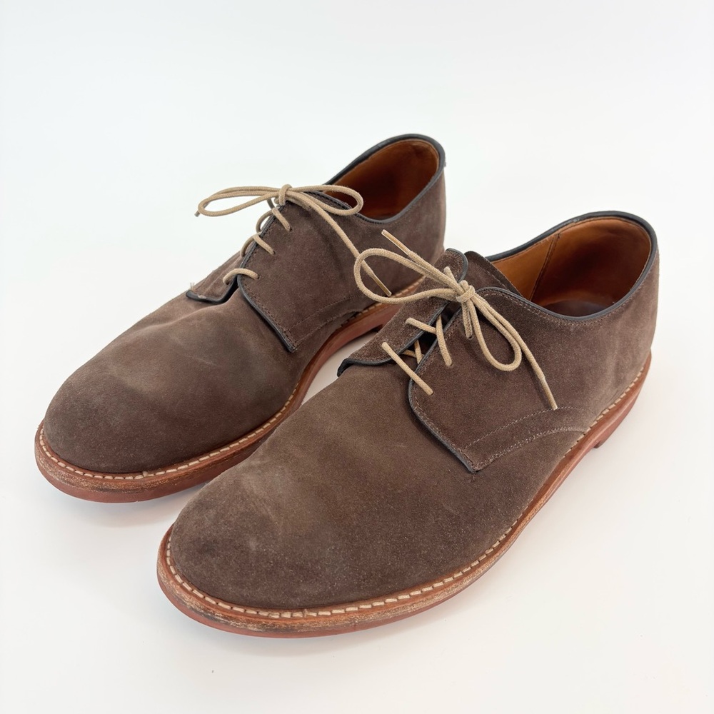 Allen Edmonds Suede Boone Oxfords Size 13 D Brown Dress Shoes